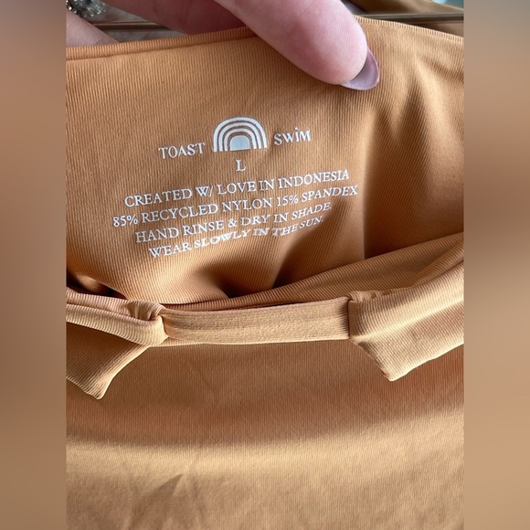 NWOT Toast Swim Nectarine Signature Keyhole Tube One Piece Swimsuit - Picture 5 of 5